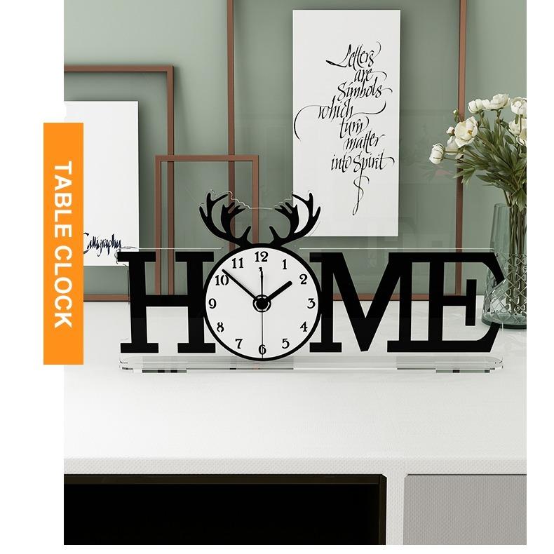 Đồng hồ để bàn làm việc HOME CL038 - Size M: 30cm x 14cm (Mặt 8,5cm)