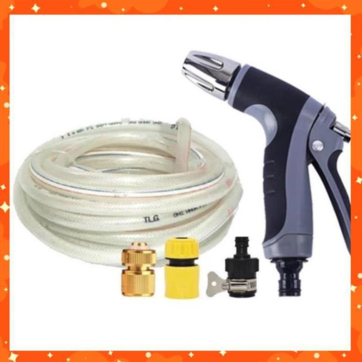 Bộ dây và vòi xịt rửa xe tưới cây tăng áp 7-10M 206817