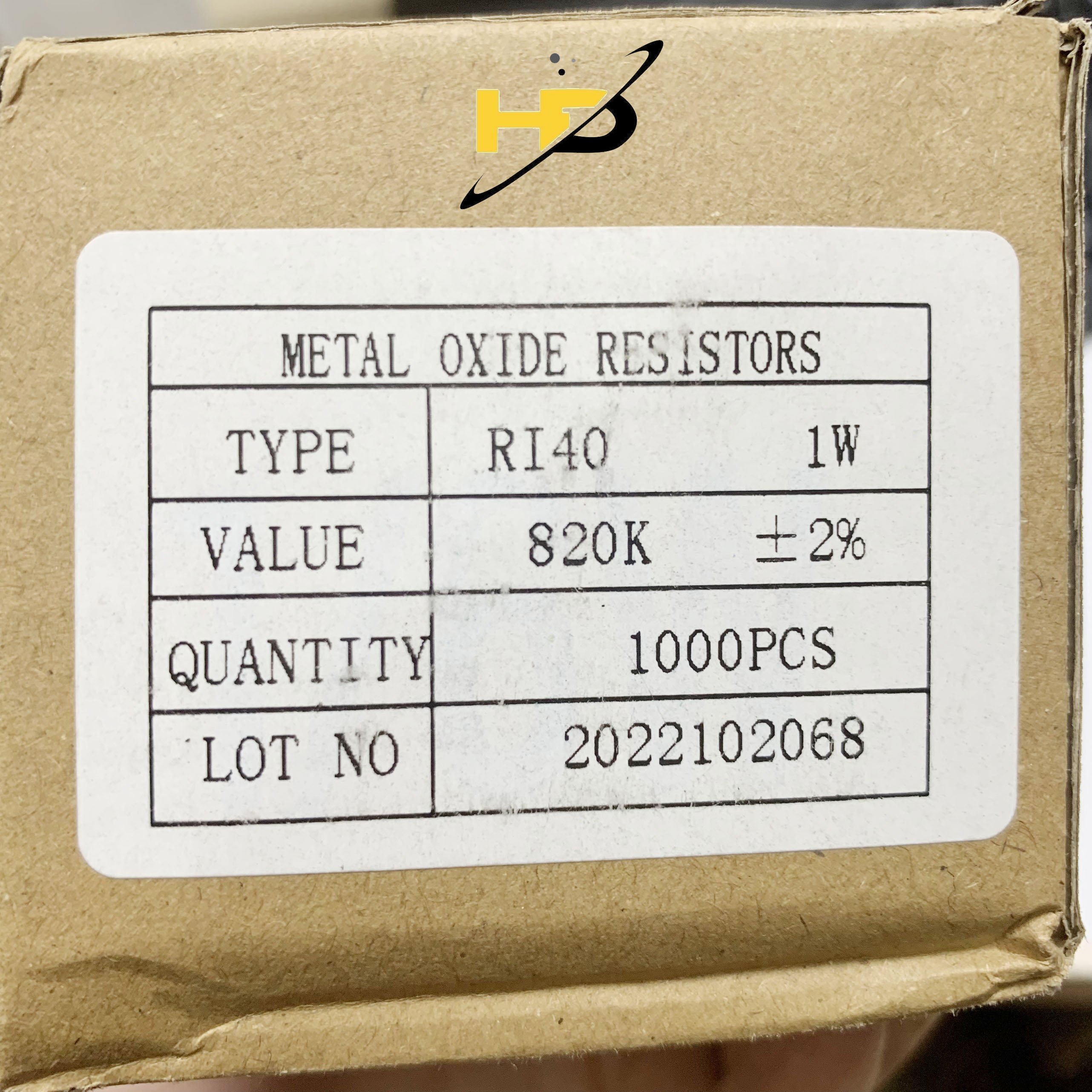 Điện Trở Vạch 820K 1W 2% Chân Đồng Đóng Dây , Điện Trở Dùng Cho Bếp Từ