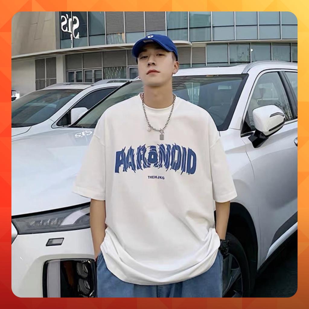 Áo thun tay lỡ form rộng họa tiết in PARANOID - phông ulzzang unisex nam nữ đều mặc được