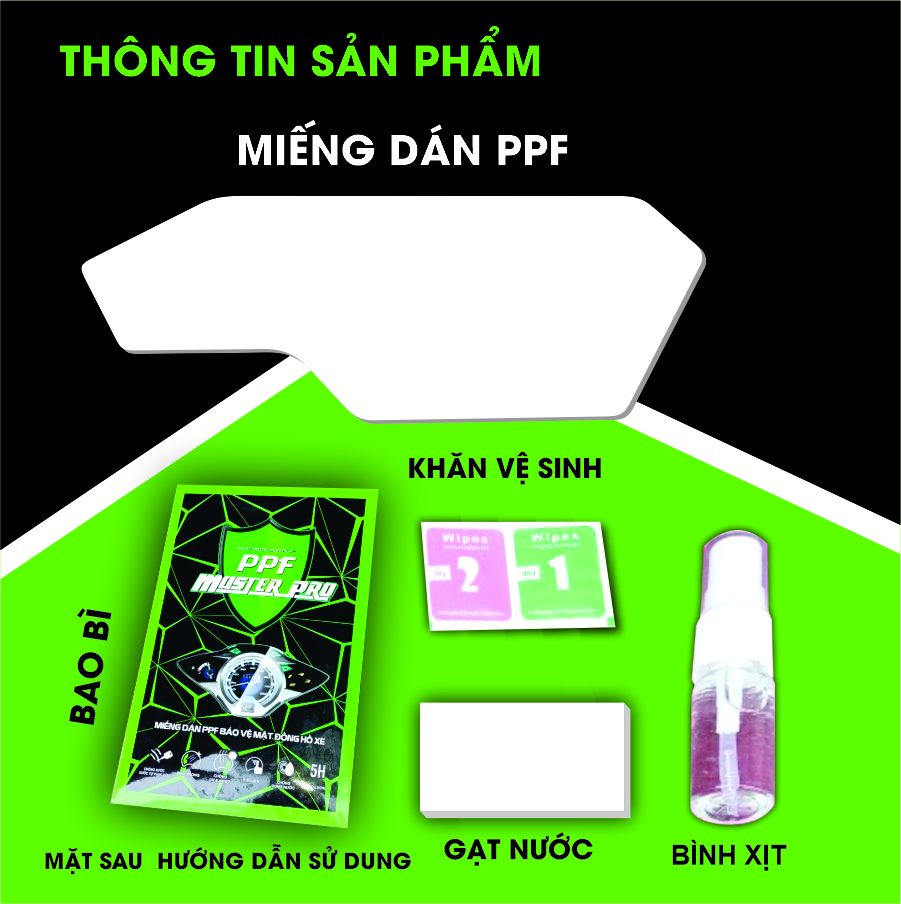 Miếng Dán PPF Bảo Vệ Mặt Đồng Hồ Xe Winner v2 - Winner v3 | Chất Liệu Film PPF