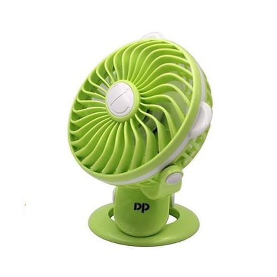 Quạt sạc tích điện kết hợp chân kẹp DP-7608 cao cấp