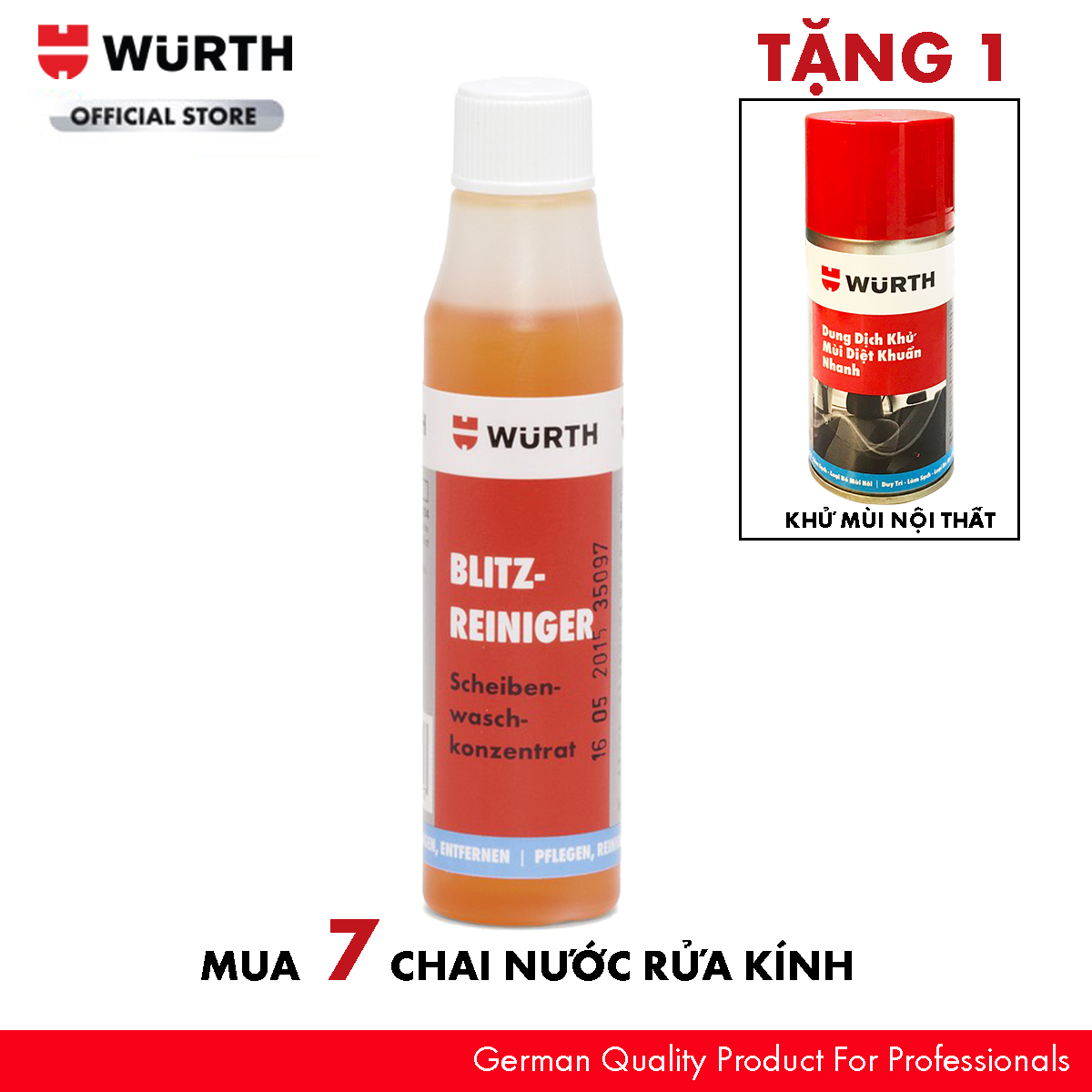 Wurth Chất Rửa Nhanh Kính Lái Tiện Dụng 32ml