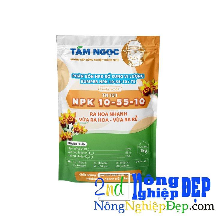 NPK 10-55-10 1kg - Phân Bón Tám Ngọc - Kích HOa, Kích Chồi