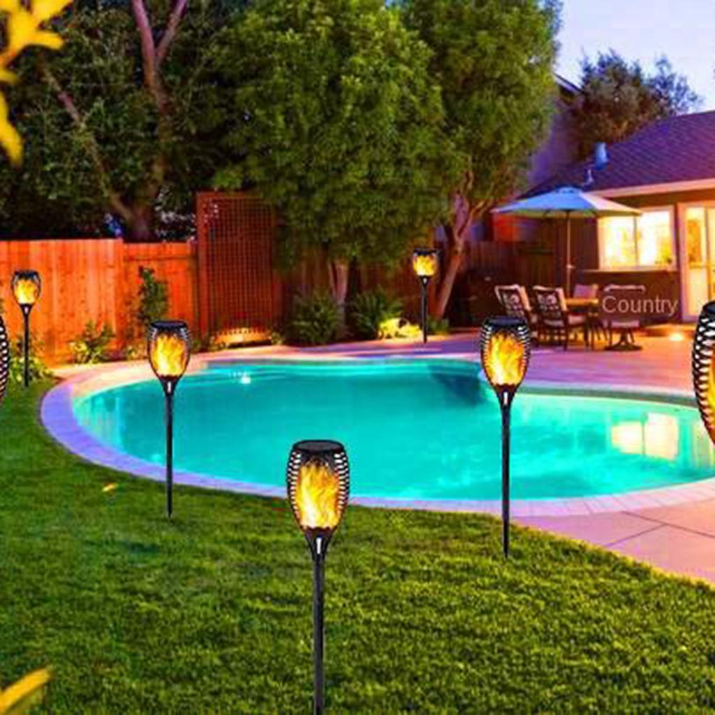 LED Solar Flame Light Outdoor Lawn Light Garden Landscape Torch Light