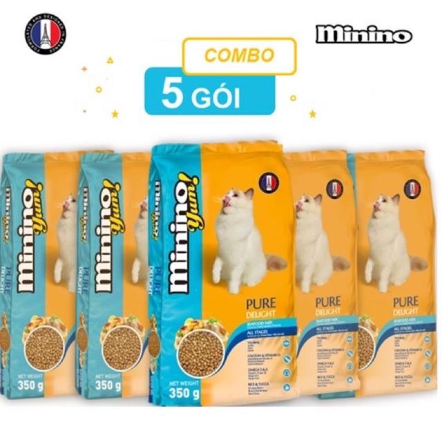 5 GÓI THỨC ĂN CHO MÈO MININO YUM 350gr