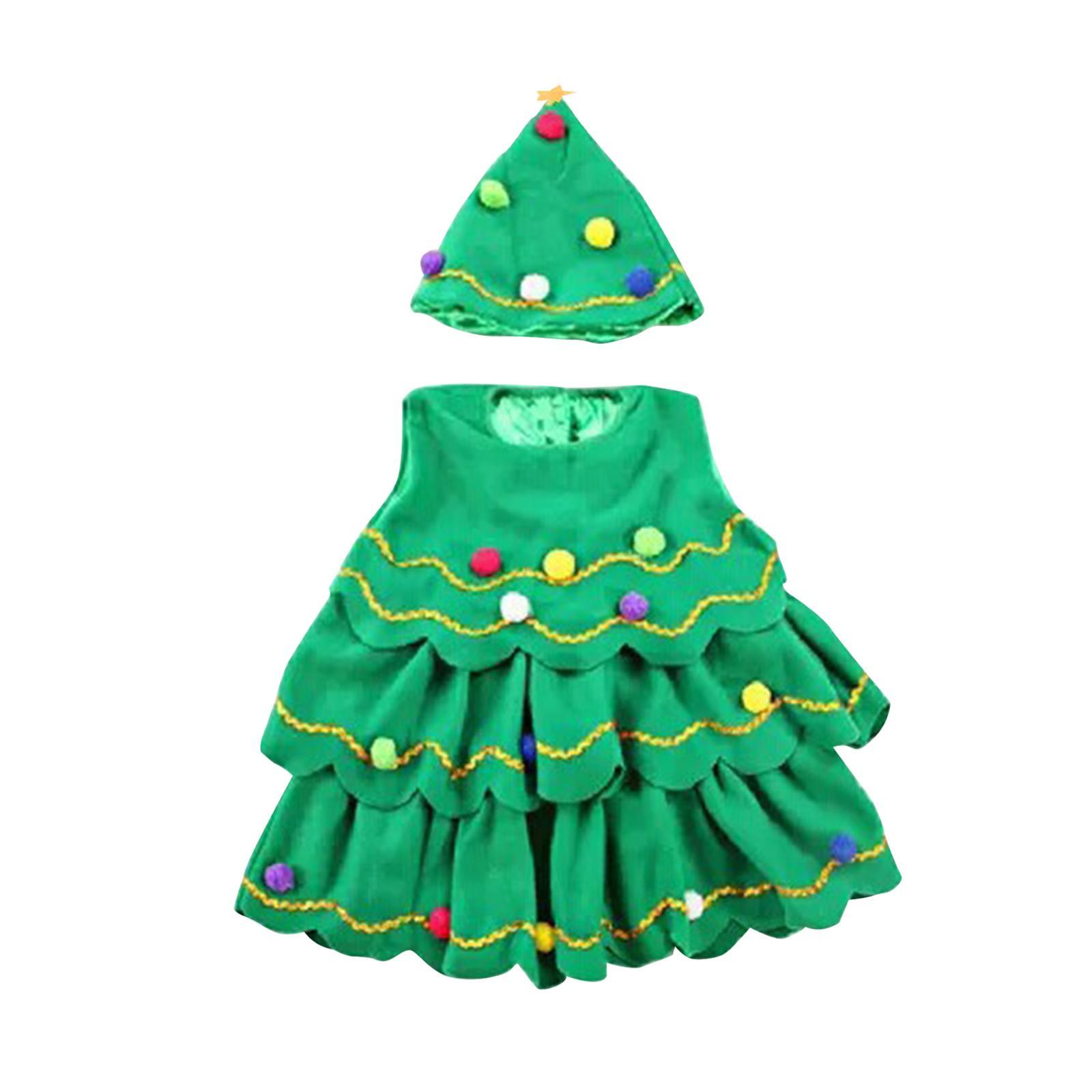 Christmas Costume Outfit Xmas Tree Decorative Carnival Cosplay Set for Party
