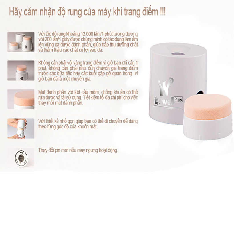 Máy Massage Rửa Mặt Và Đánh Phấn Nền It's Well Plus 2 in 1