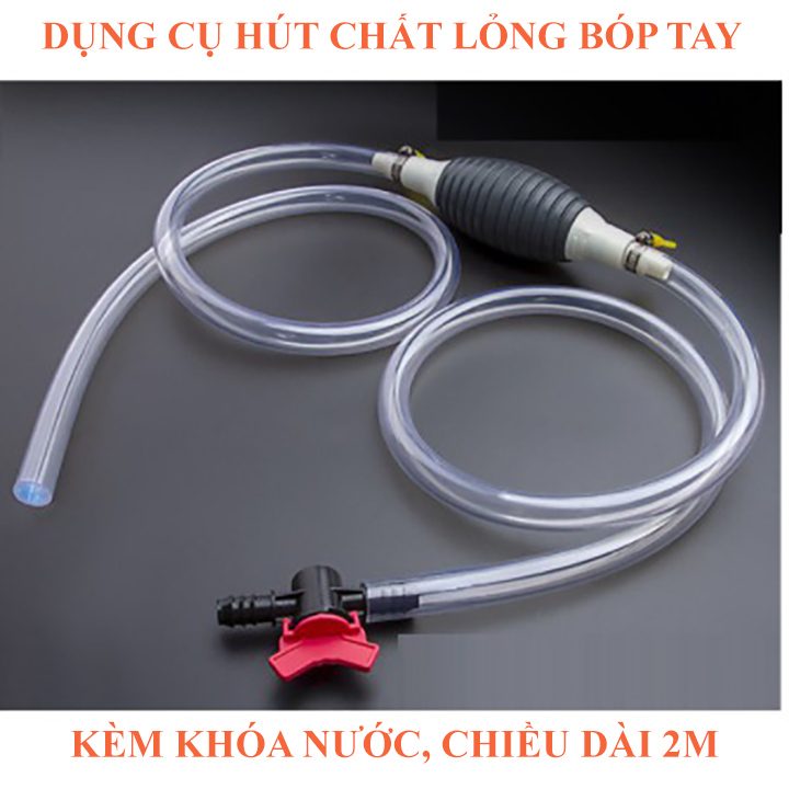 Dụng Cụ Bơm Hút Chất Lỏng Bóp Tay V3, Kèm Khóa Điều Chỉnh Lượng Nước