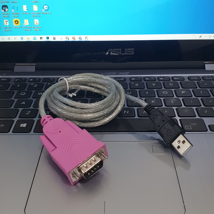 Cáp chuyển USB2.0 ra COM RS232 1.8m và cổng chuyển 9 chân âm ra 25 chân dương LPT