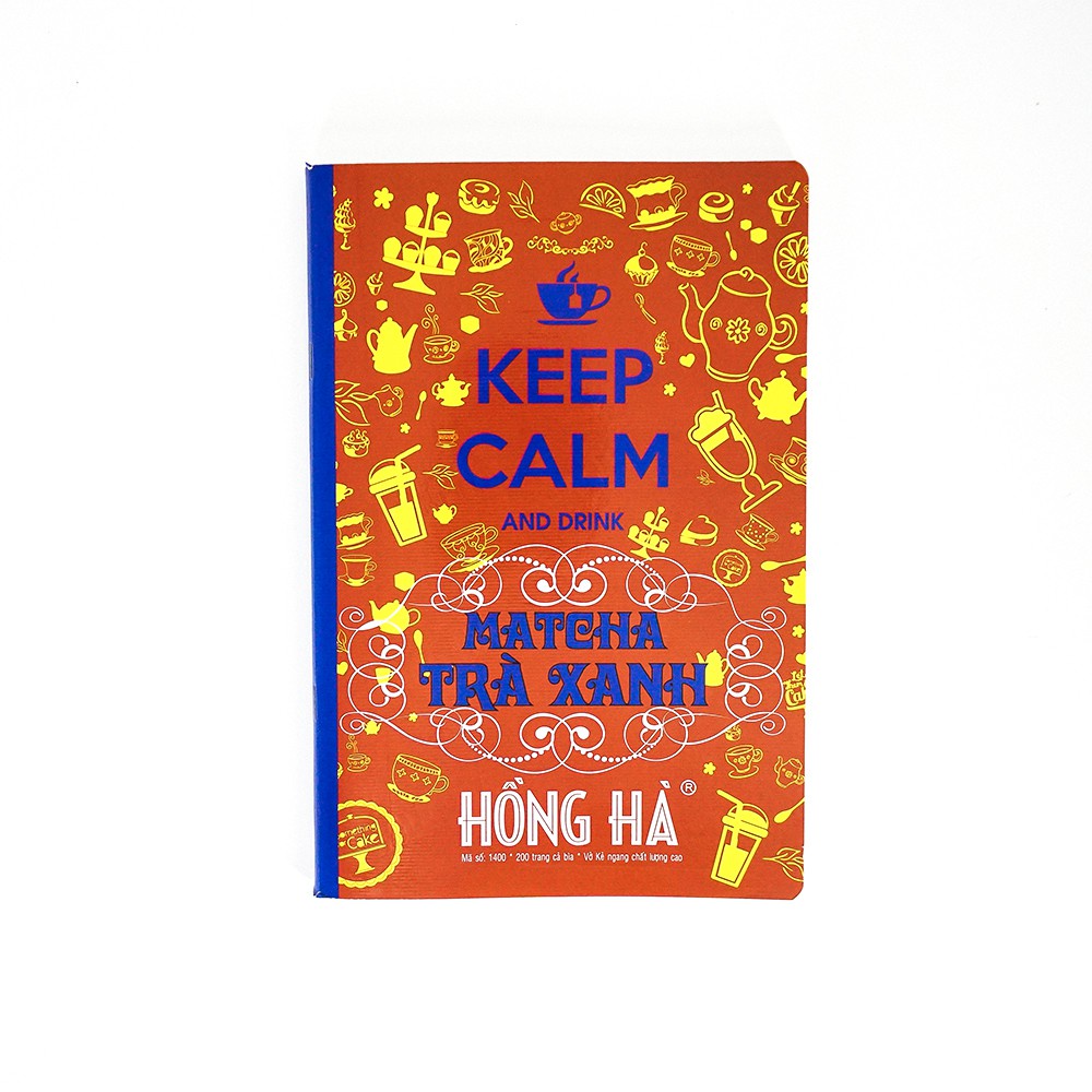 Vở Kẻ Ngang 200 Trang HH Study Keep Calm &amp; Matcha Trà Xanh 1400 Phù Hợp Cho Học Sinh, Sinh Viên Học Tập Và Ghi Chép. Bề Mặt Giấy Trơn Mịn, Gáy Vở Dập Ghim Chắc Chắn. Ruột Vở In Dòng Kẻ Đậm Nét Giúp Việc Ghi Chép Dễ Dàng.