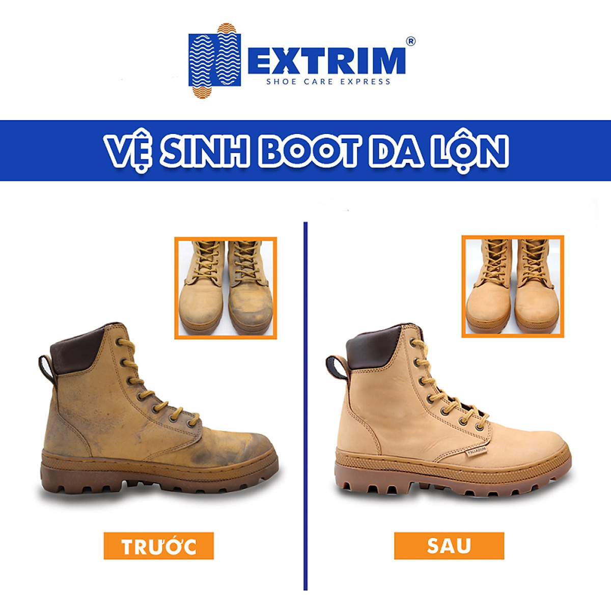 HCM E-voucher - Trọn gói Làm sạch giày + Dưỡng ẩm + Phục hồi khô cứng cho Giày da lộn