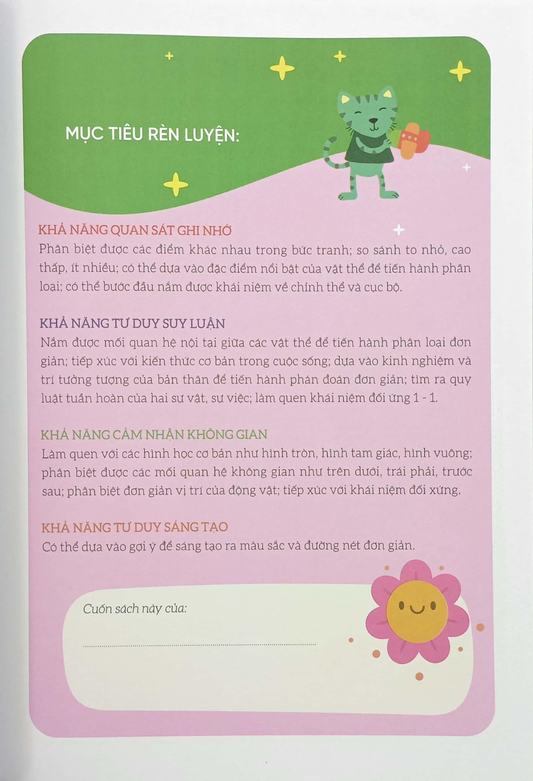 Phát Triển IQ - Rèn Luyện Tư Duy Não Bộ 2-4 Tuổi - Khả Năng Cảm Nhận Không Gian