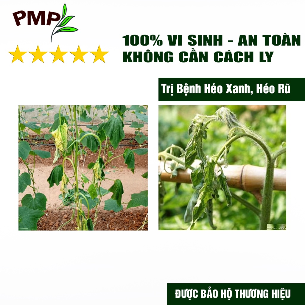 Combo chế phẩm vi sinh trừ bệnh, trừ sâu PMP cho rau sạch, hoa, cây cảnh (Biomic &amp; Killpa)