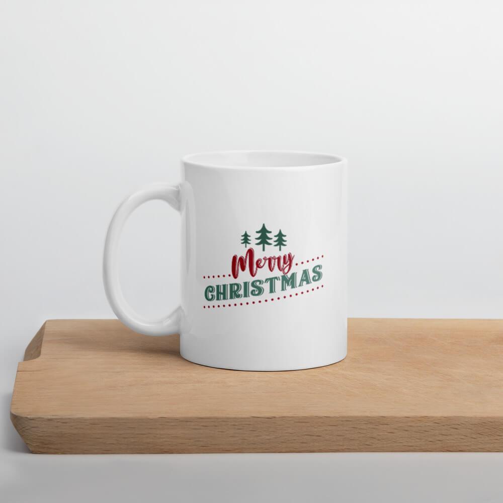 Cốc sứ giáng sinh hình Merry Christmas kiểu 2