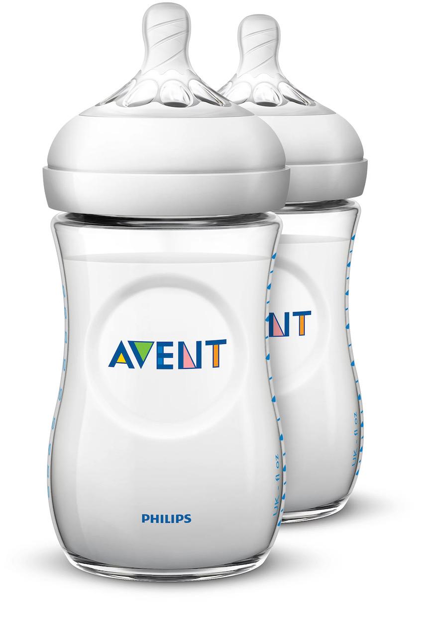 Bộ 02 bình sữa mô phỏng tự nhiên Philips AVENT Natural 260ml - Cho bé từ 1 tháng+ - Hàng nhập khẩu chính hãng