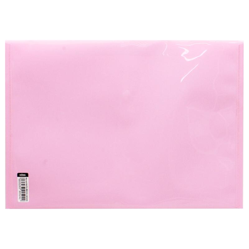 Bìa Nút A4 Flexoffice FO-CBF009 - Hồng Pastel