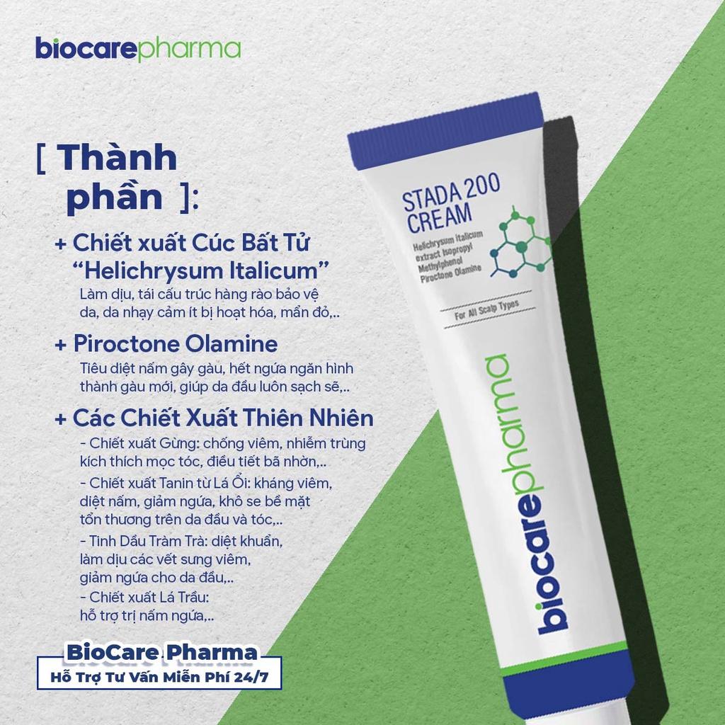 Kem hỗ trợ loại bỏ nấm da đầu - bong tróc vảy trắng | Stada 200 cream | 30gr | Biocarepharma.