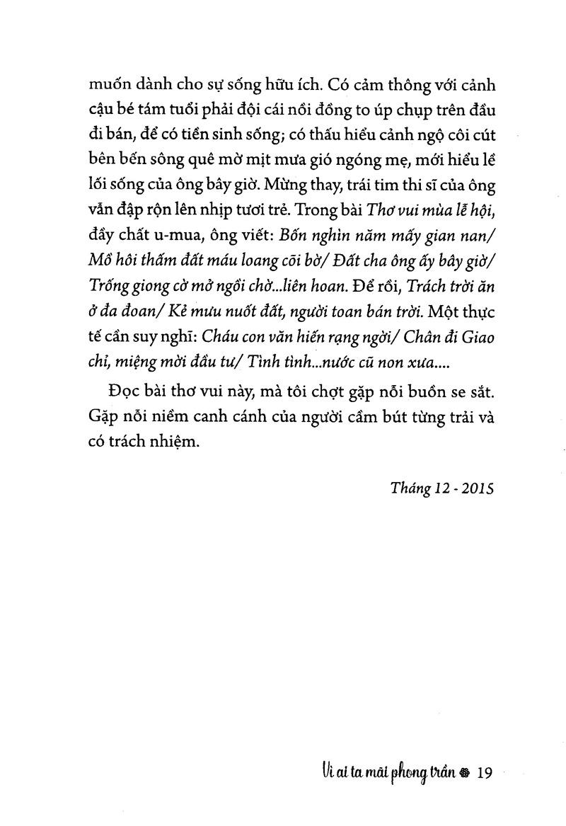 Vì Ai Ta Mãi Phong Trần
