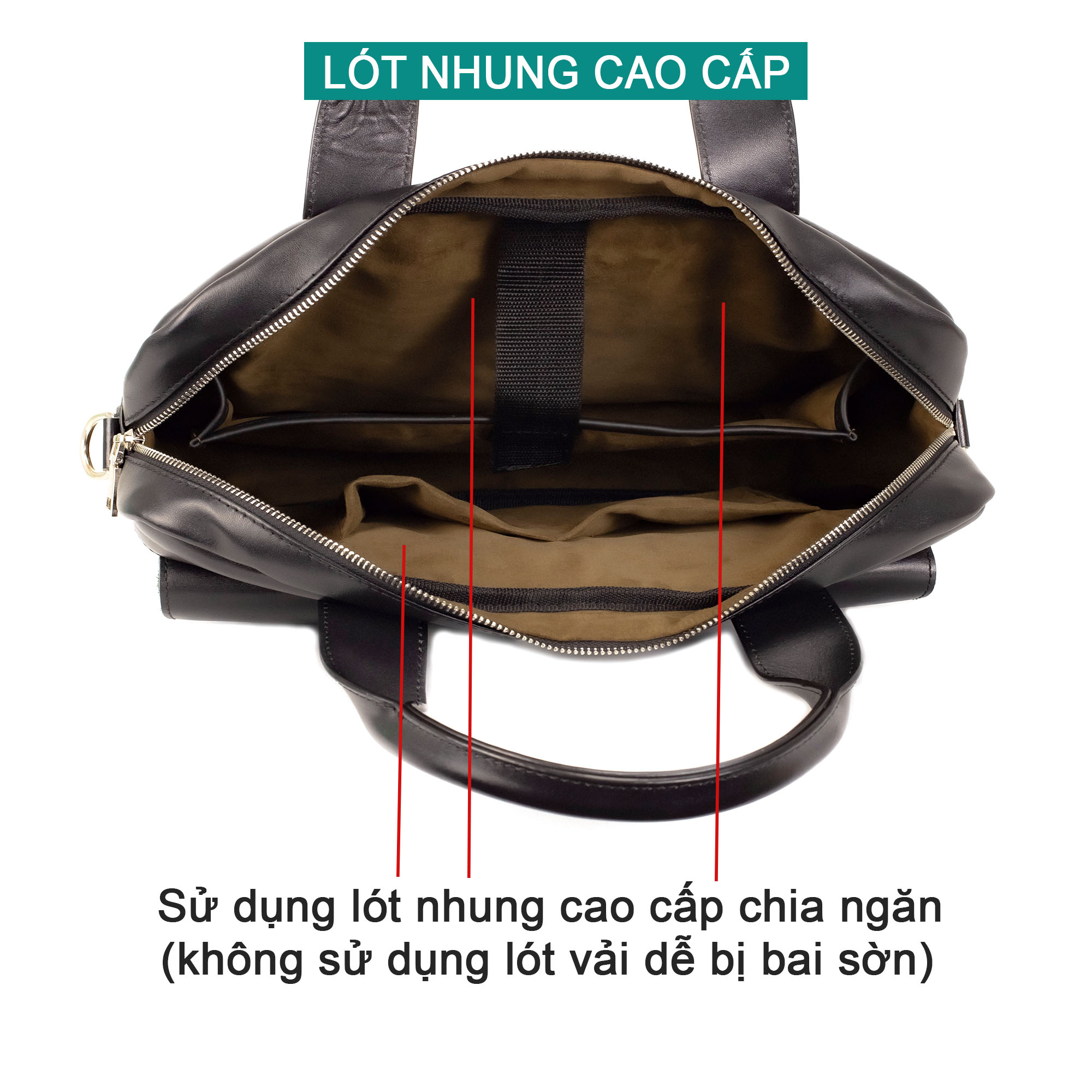 Cặp da công sở da bò Mill cao cấp B102 Bụi Leather - Bảo hành 12 tháng