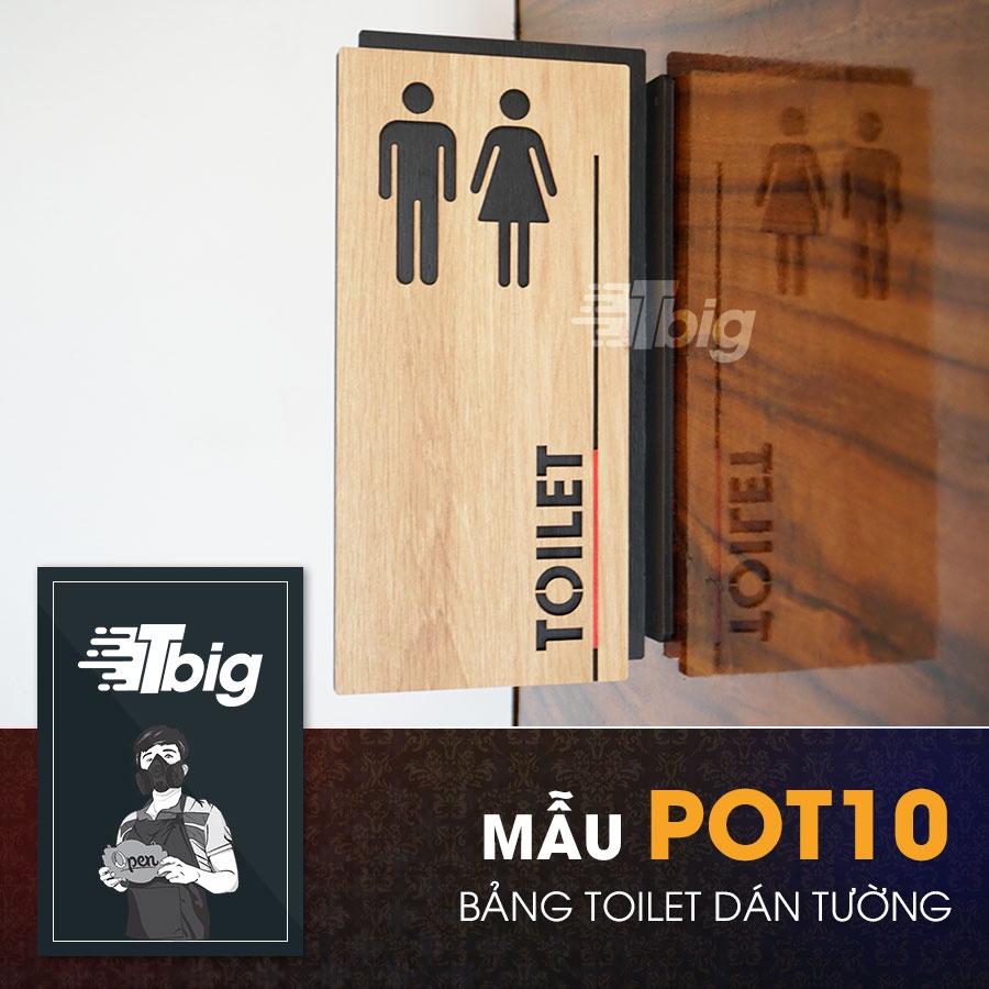 Bảng vẫy toilet gắn tường decor sang trọng