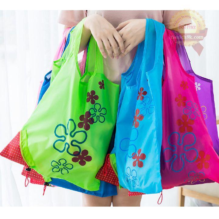 Túi đựng đồ đi chợ xách tay Gấp gọn thành quả dâu tây