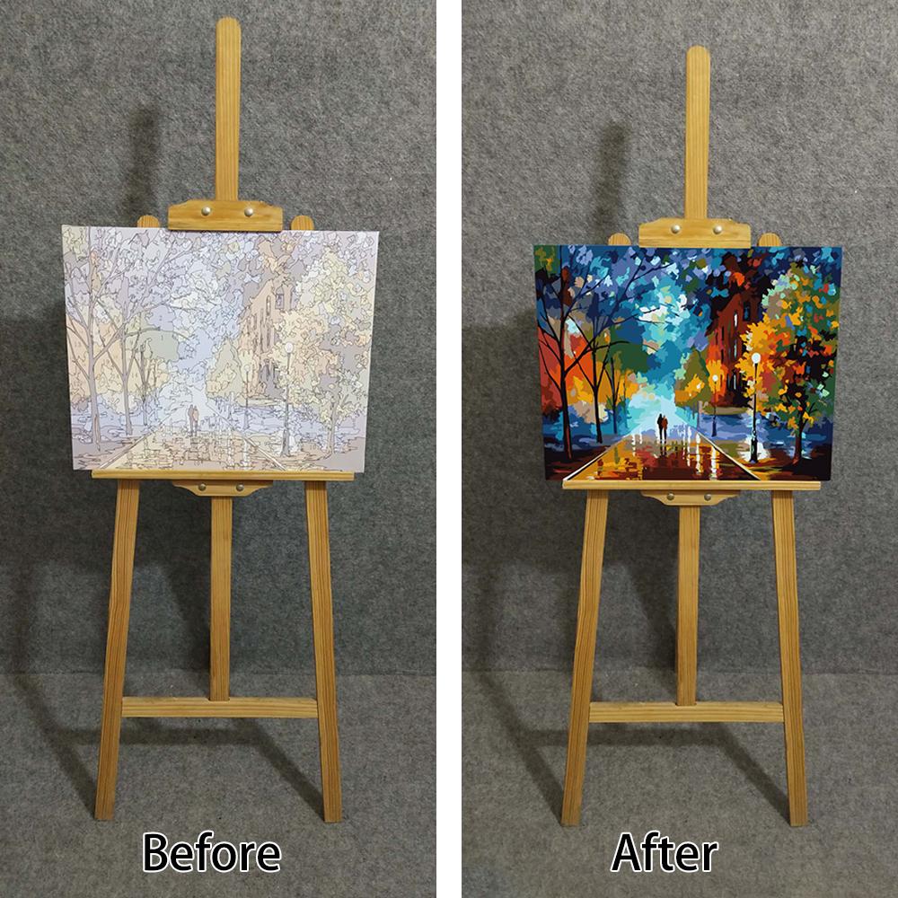 Tranh sơn dầu thủ công vẽ theo số Mẫu cảnh đẹp thiên nhiên