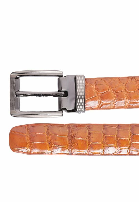 Thắt Lưng Nữ Da Cá Sấu Huy Hoàng HT5203 - Vàng