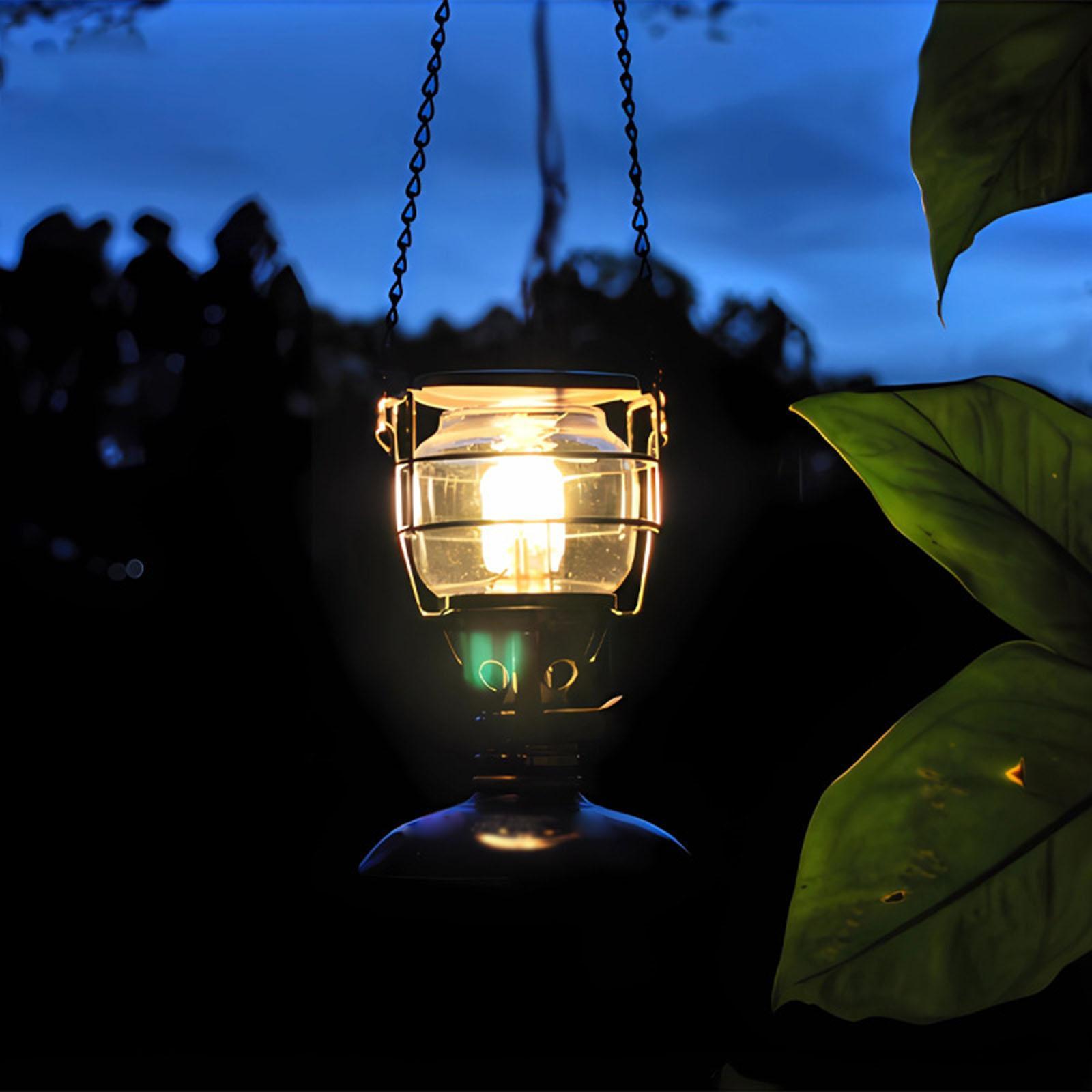 Gas Lantern Camping Lights Fuel Lamp Lighting Gear with Carry Case Outdoor Light Tent Lantern for Picnic Backpacking Travel Trekking