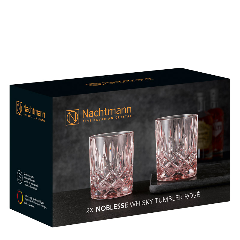 Bộ 2 ly pha lê whisky Nachtmann Noblesse màu hồng- Hàng chính hãng 100%