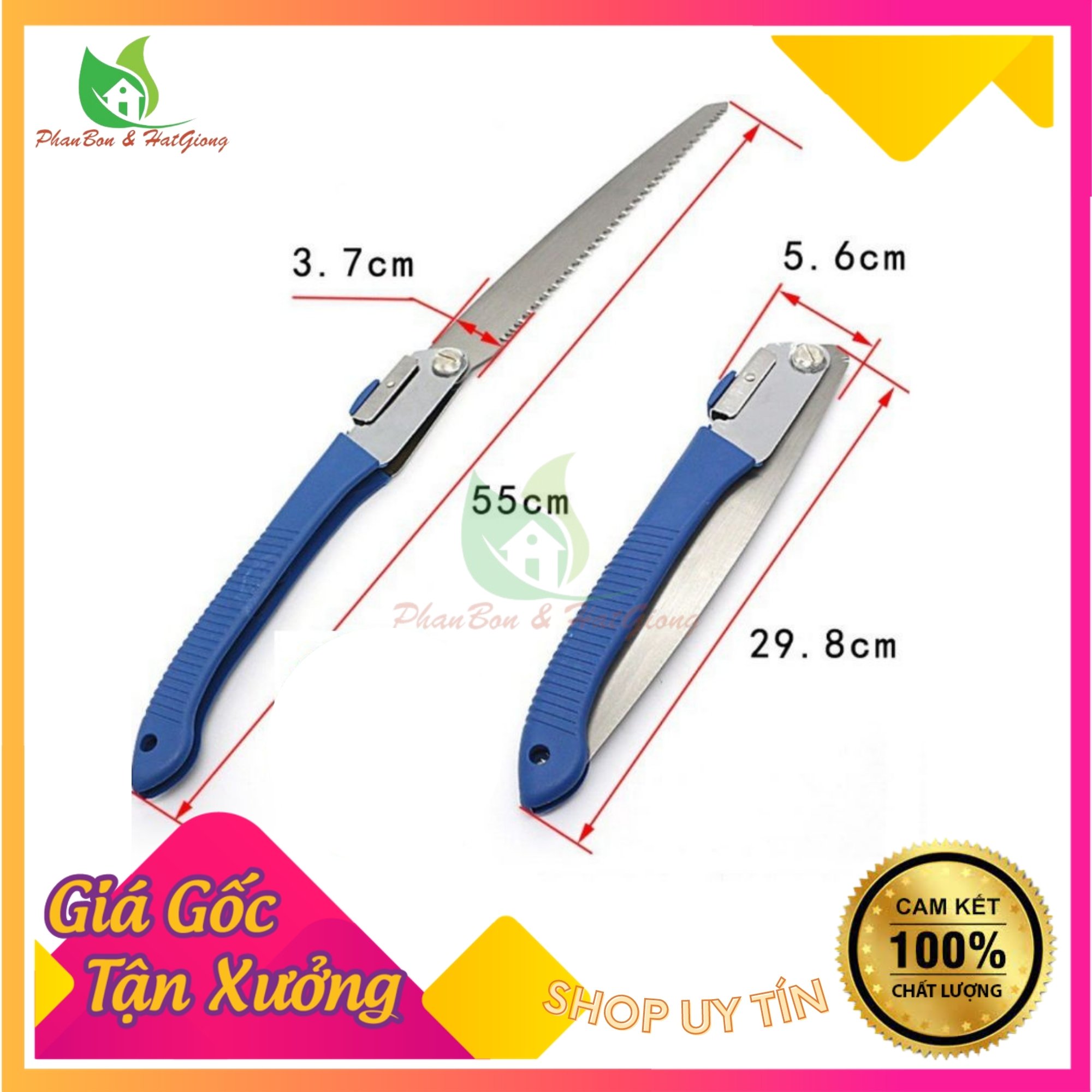 Cưa Gấp Cắt Cành (56 cm) Cưa Cắt Tỉa Cây Cảnh - Shop Phân Bón và Hạt Giống