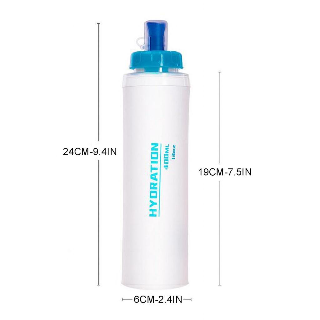 Portable Folding Water Bottle TPU Outdoor Sports Soft Water Bag Running Folding Water Bottle Hiking Camping Soft Flask Water Bag