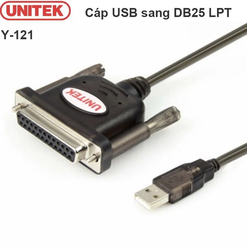 Cáp Chuyển USB TO PARALELL Unitek Y121 (LPT 25 chân âm) - HÀNG CHÍNH HÃNG