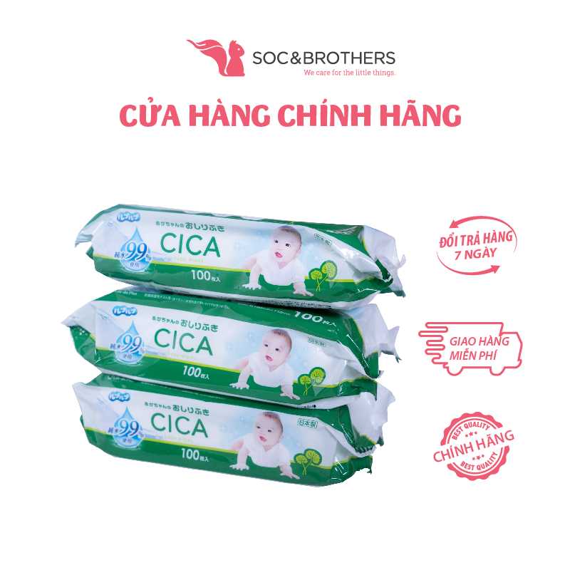Giấy ướt 99% nước tinh khiết Life-do.Plus CICA 100 tờ x 3 gói