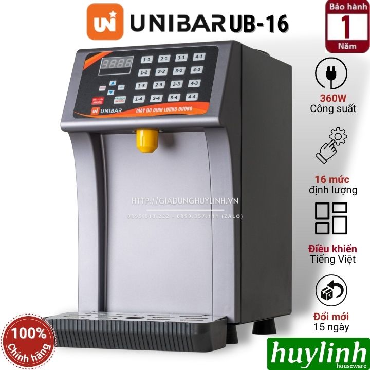 Máy đo - định lượng đường Unibar UB-16 - 8.5 lít - 16 mức - Hàng chính hãng