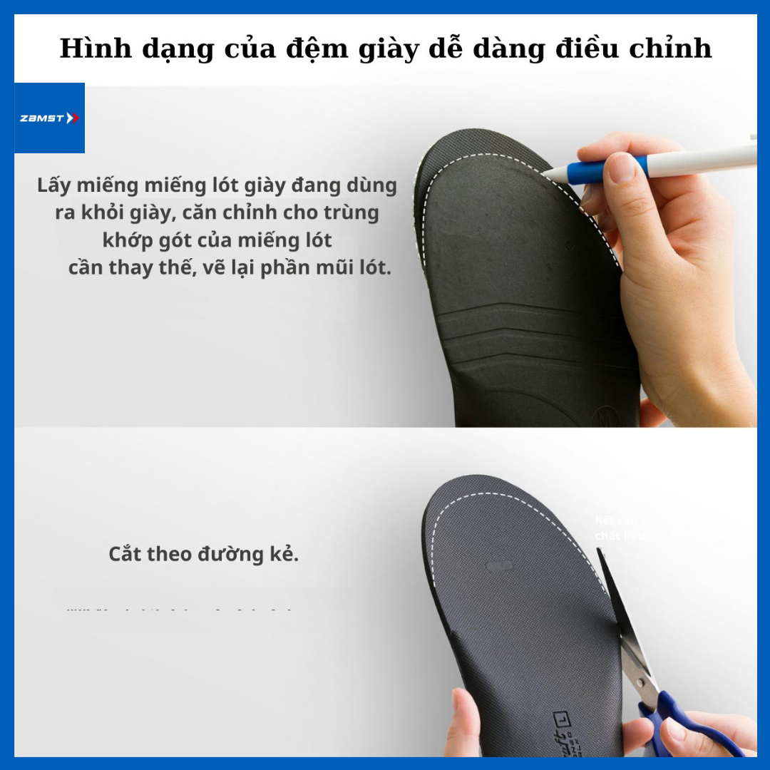  Lót giày ZAMST WALK - Footcraft cushioned for WALK hỗ trợ đi bộ