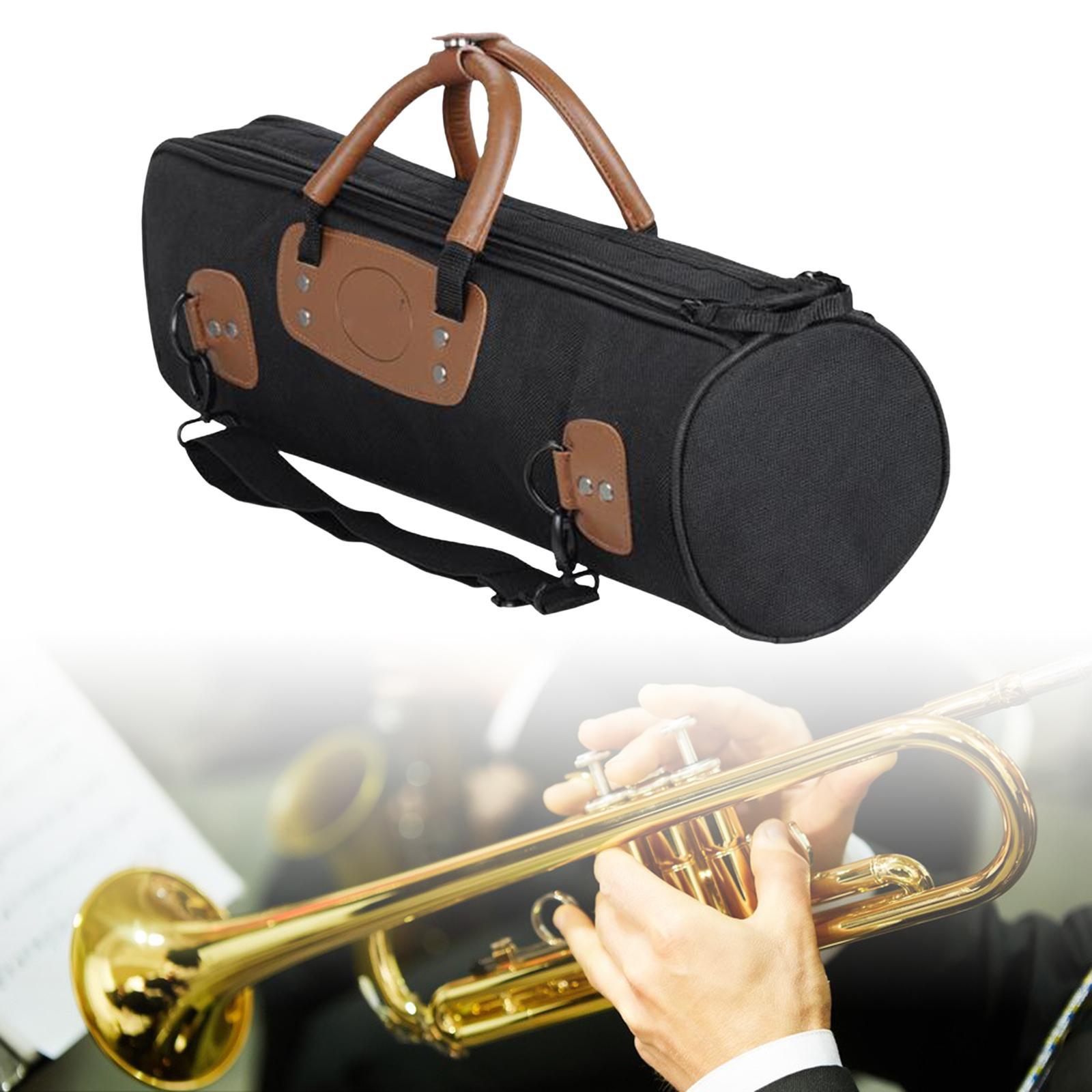 Professional Trumpet Carry Gig Bag Adjustable Shoudler Strap Padded Travel