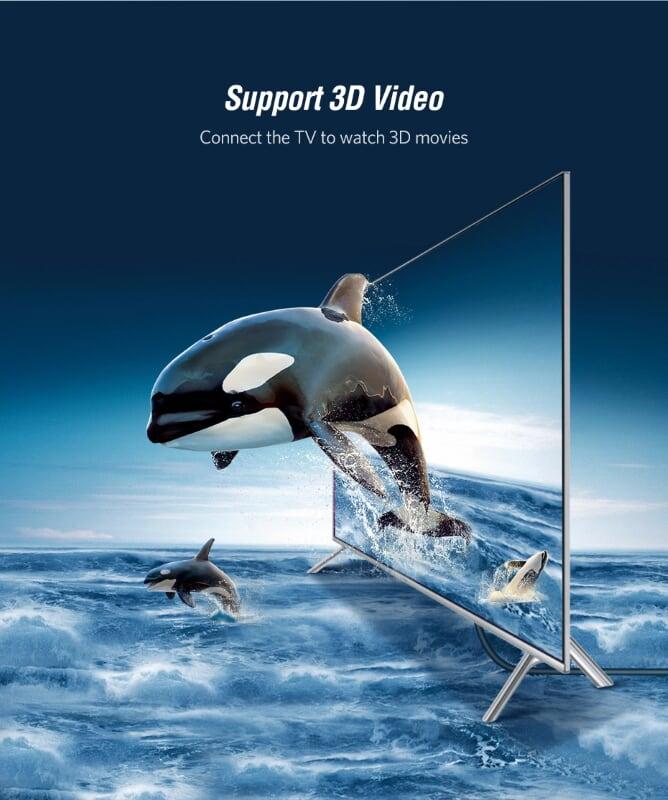 Ugreen UG40464HD101TK 5M màu Đen Cáp tín hiệu HDMI chuẩn 1.4 hỗ trợ phân giải 4K * 2K - HÀNG CHÍNH HÃNG