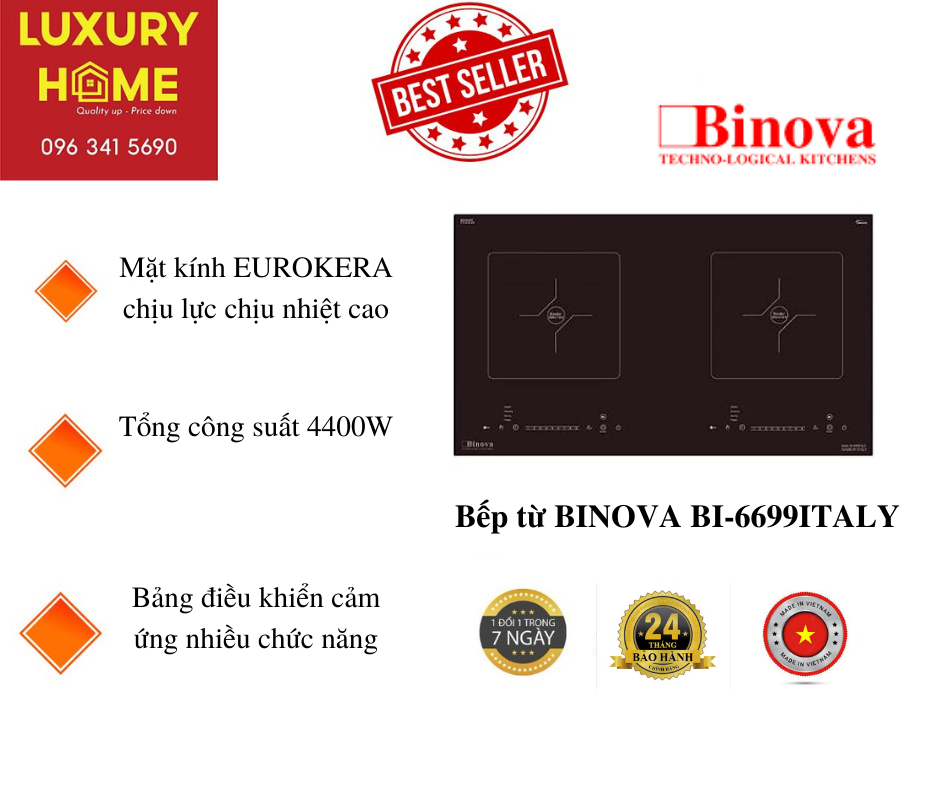 Bếp từ BINOVA BI-6699ITALY - Hàng chính hãng