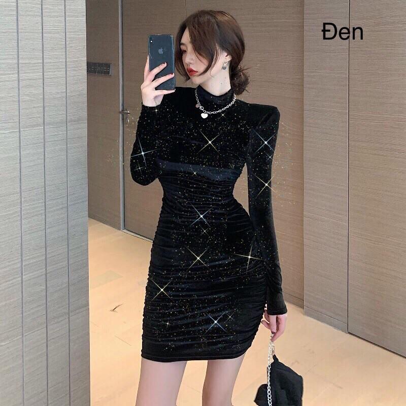 Có sẵn Váy đính đá khoét eo sang chảnh 