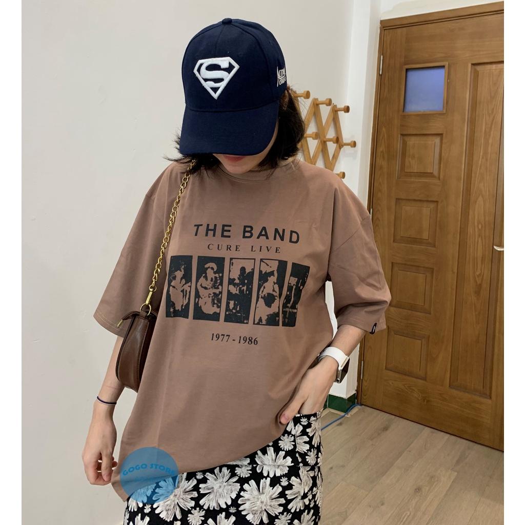 Áo thun unisex Thun nâu in chữ-freesize -cotton co giãn 4 chiều MS 20