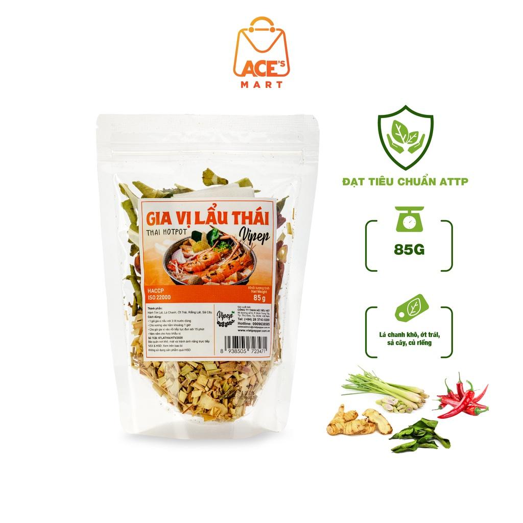 Gói gia vị lẩu thái Vipep 85g chua cay, có sẵn rau củ nước lẩu, tiện lợi nấu dùng ngay thơm ngon chuẩn vị