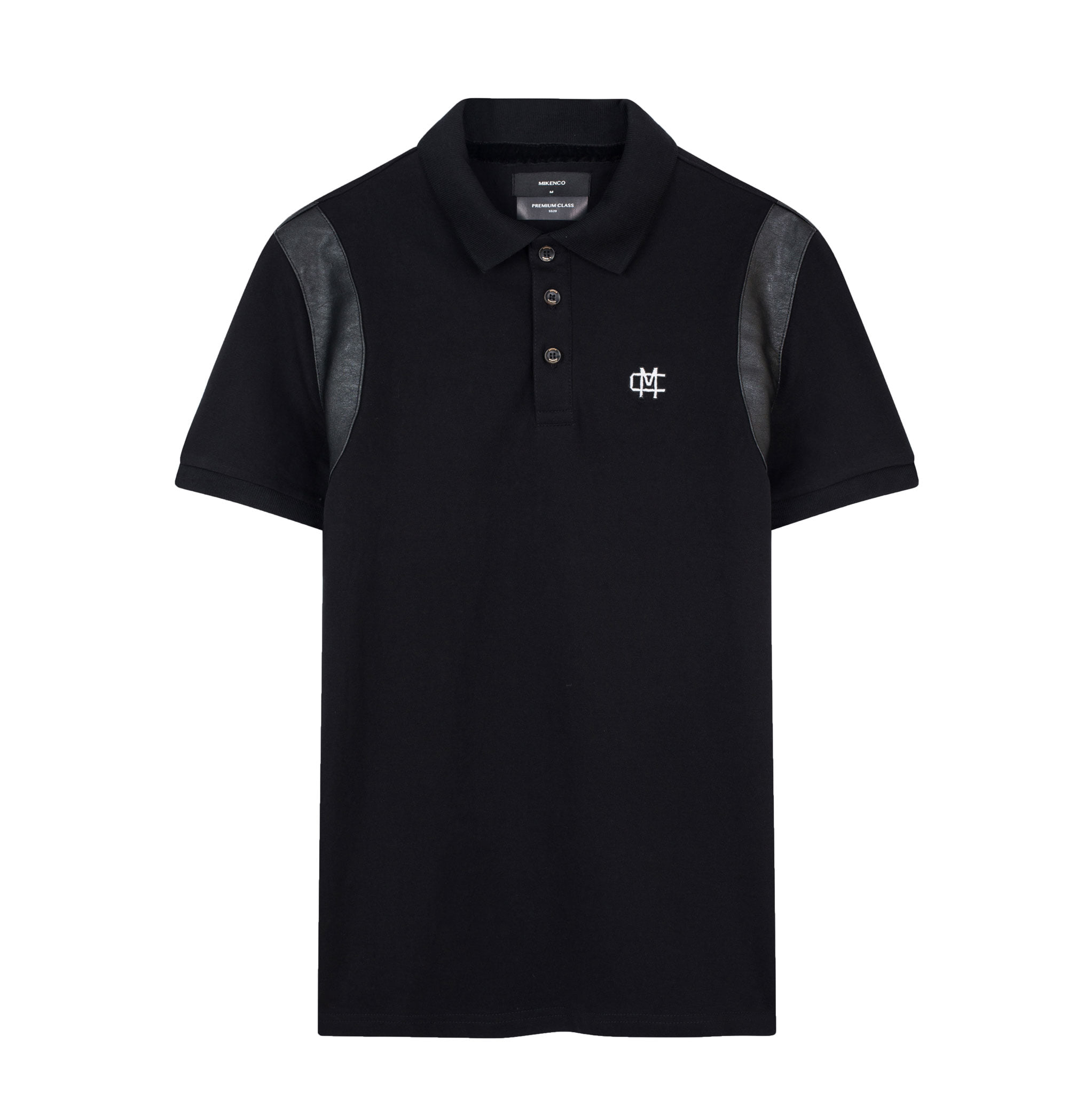 Áo phông nam MIKENCO Teddy polo all black leather