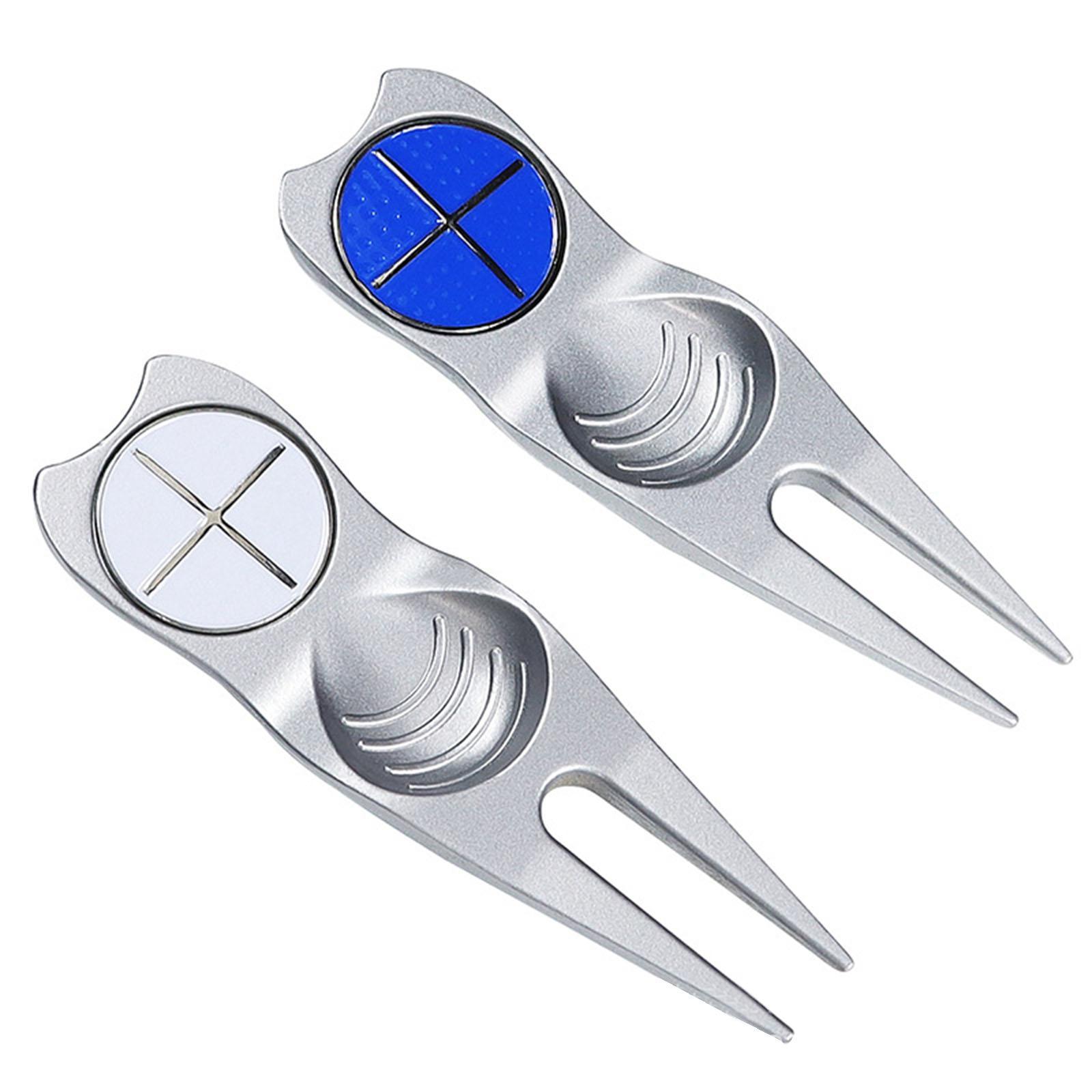 Golf Repair Tool Golf Ball Marker Alloy Putting Tool Portable Golf Accessories Supplies Golf Training Aid Golf Gift