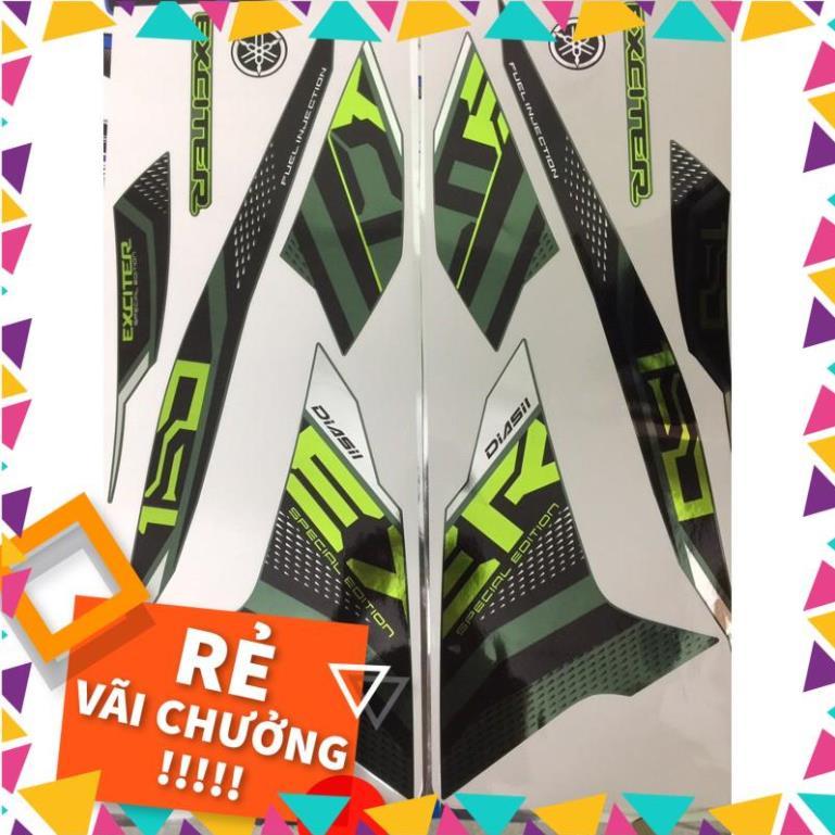Tem Rời CROM Exciter 150 mẫu 2021 xanh lá siêu hot