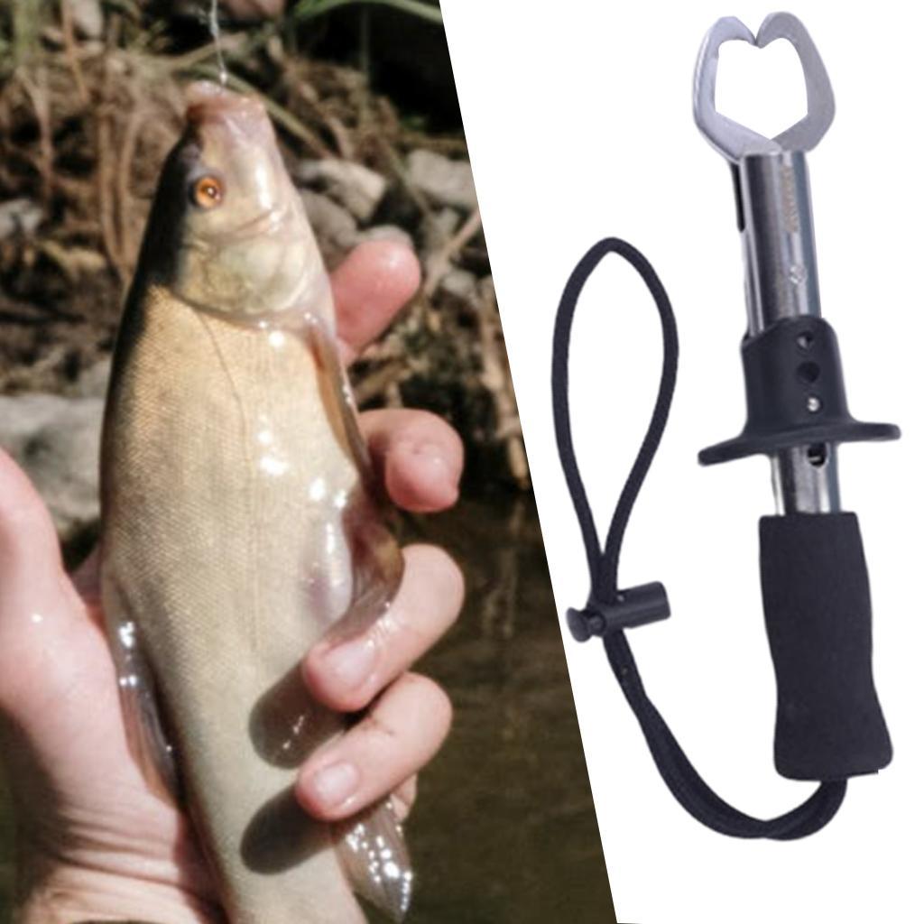 Fish Lip Gripper 15KG with Scale Ruler Fishing Lip Gripper Tool 175x19mm