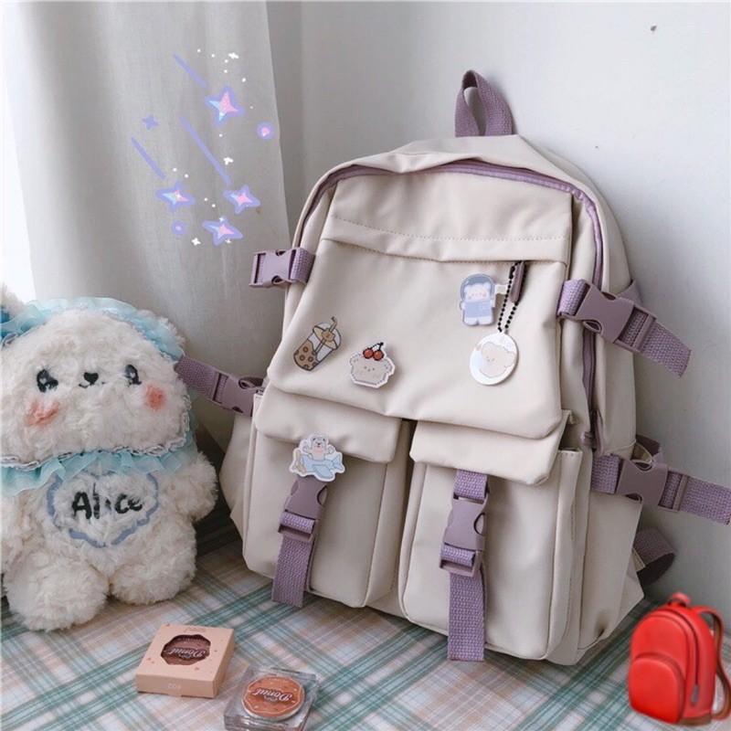 Balo nắp gập ulzzang nhiều màu