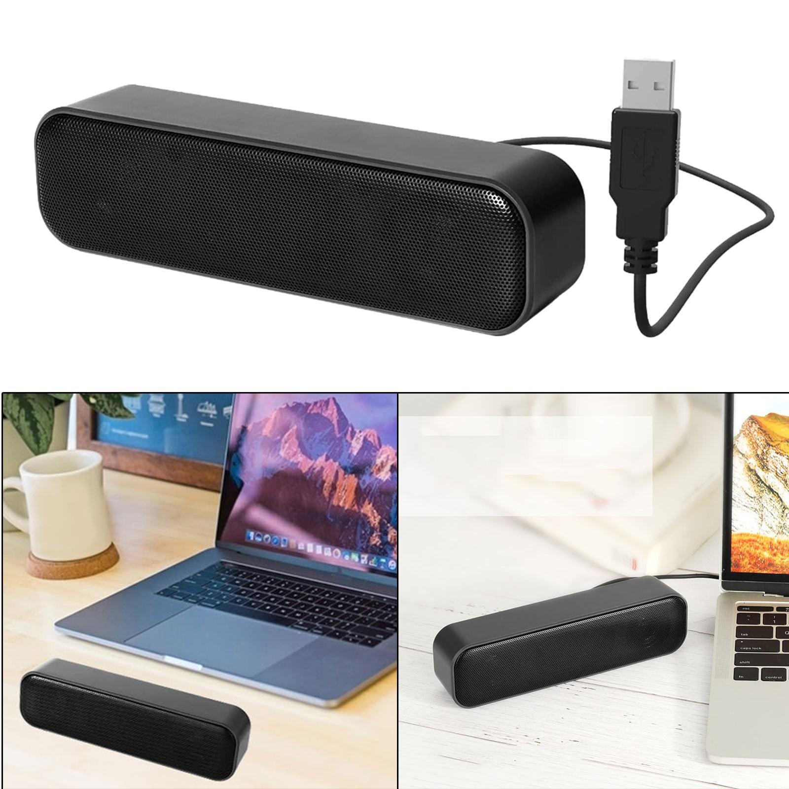 Portable Mini Speaker USB Powered Laptop Soundbar Subwoofer Music Player