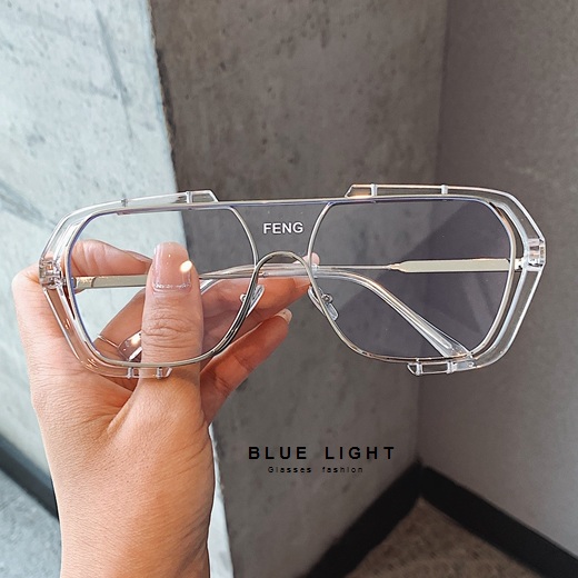 Kính Râm, Kính Mát Nam Nữ Mắt Vuông To Màu Vàng, Đen, Trắng Cá Tính Hàn Quốc - BLUE LIGHT SHOP