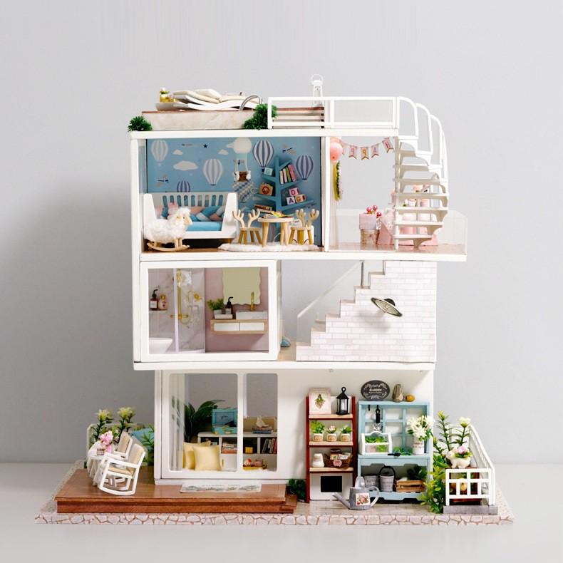 Mô hình nhà DIY Doll House Have a Nice Day Kèm Mica Chống bụi